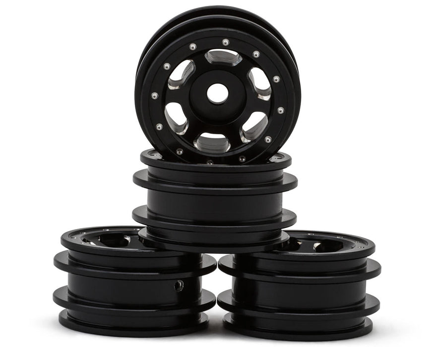 UDI RC UCX18 Aluminum 6-Spoke Wheel Set (Black) (4)