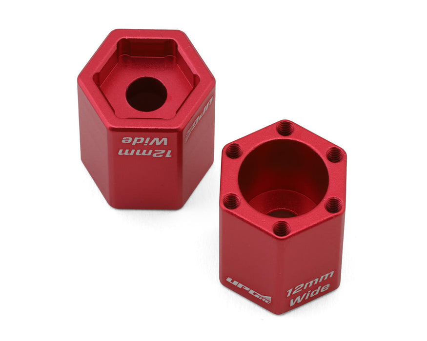 UpGrade RC Aluminum 12mm Hex Adapters for UpGrade RC 2.8" Wheels (Red) (2)