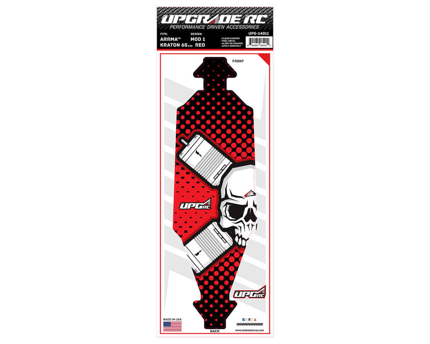 UpGrade RC Chassis Protector for Arrma® Kraton® 6S EXB (Mod 1 Red) (1)