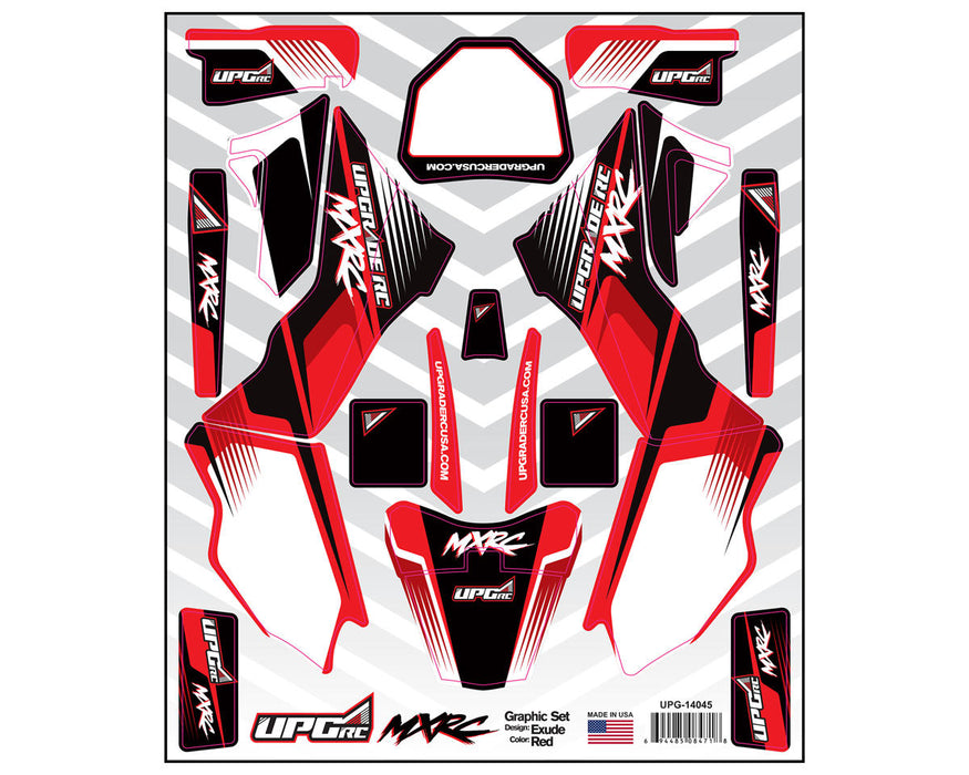 UpGrade RC Graphic Set for Losi® Promoto™ MX (Exude) (Red)