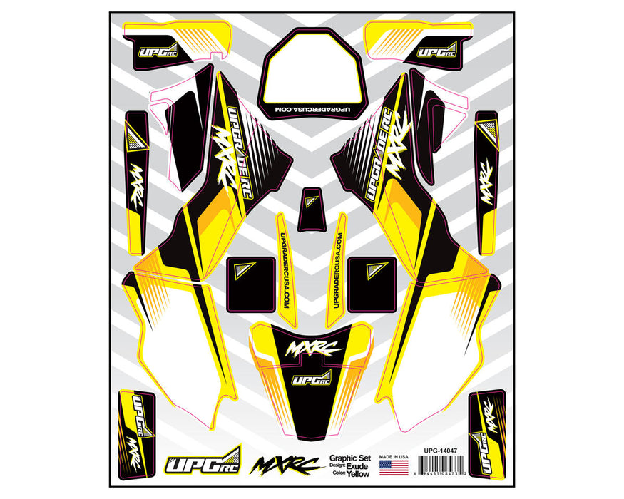 UpGrade RC Graphic Set for Losi® Promoto™ MX (Exude) (Yellow)
