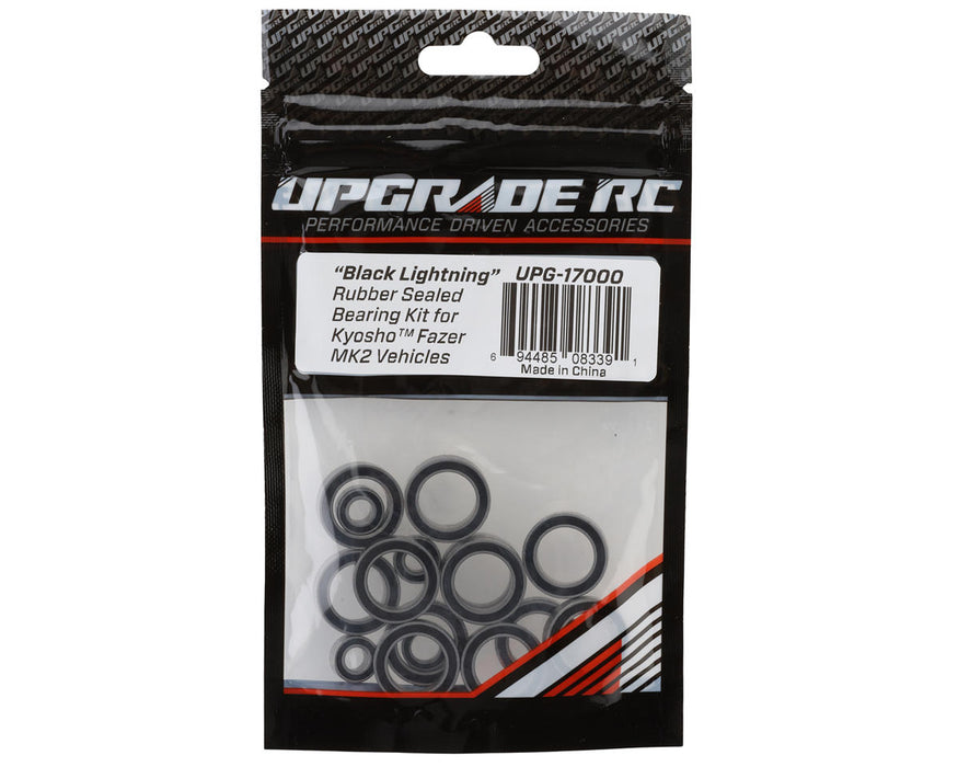 UpGrade RC "Black Lightning" Rubber Sealed Bearing Kit for Kyosho® Fazer Mk2