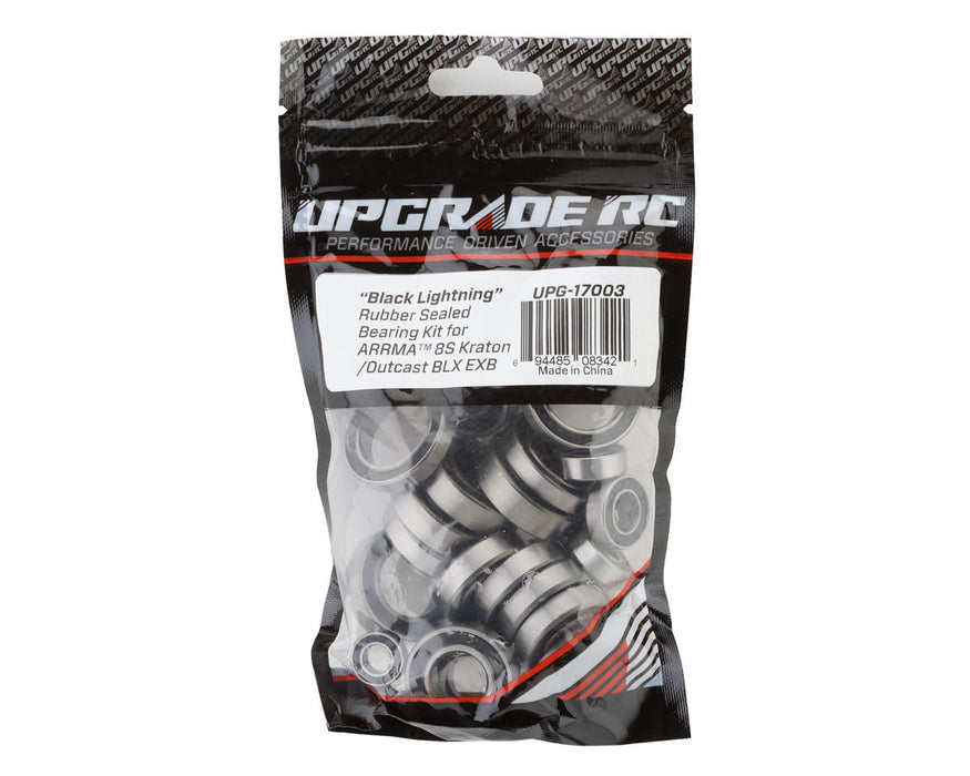 UpGrade RC "Black Lightning" Rubber Sealed Bearing Kit for Arrma® 8S BLX EXB