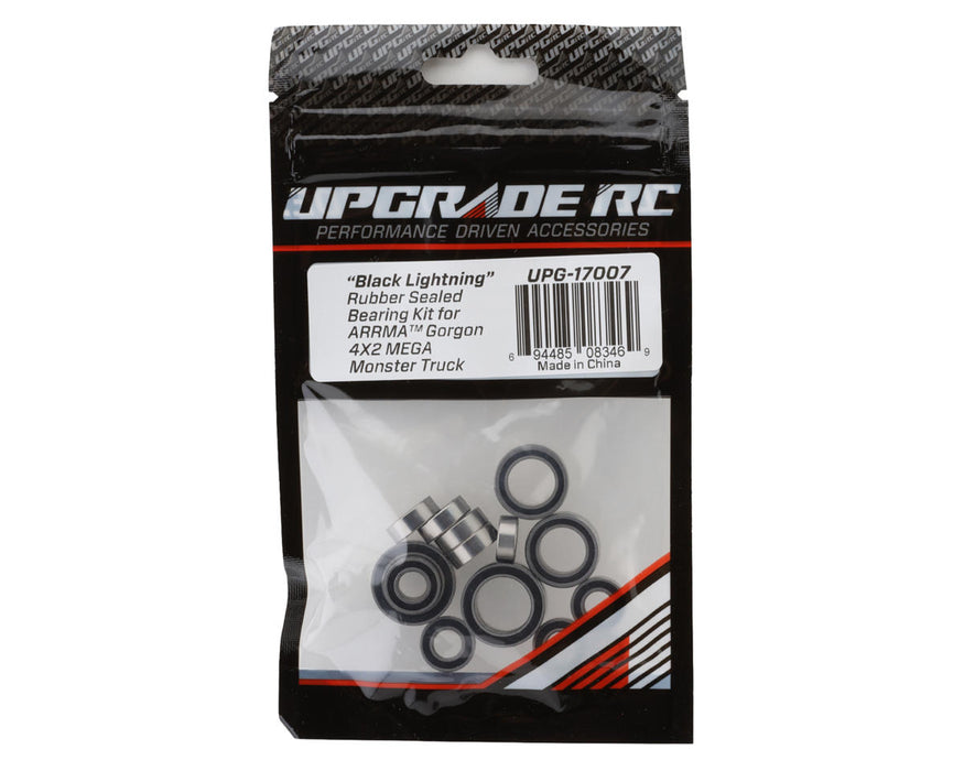 UpGrade RC "Black Lightning" Rubber Sealed Bearing Kit for Arrma® Gorgon™ 4x2