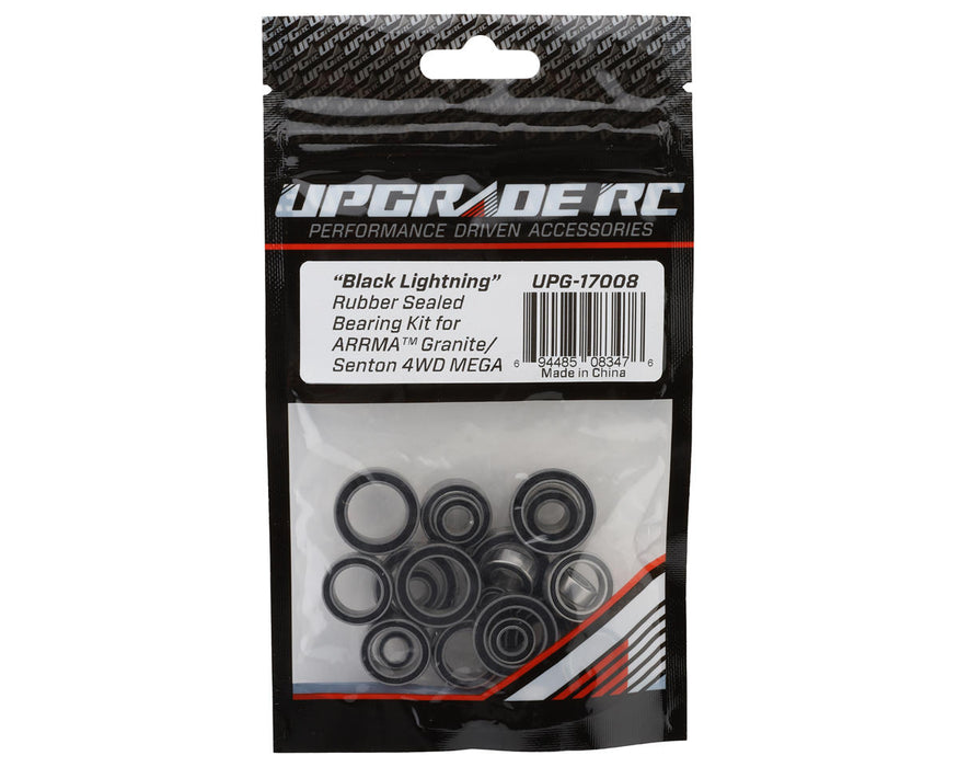 UpGrade RC "Black Lightning" Rubber Sealed Bearing Kit for Arrma® 4x4 MEGA