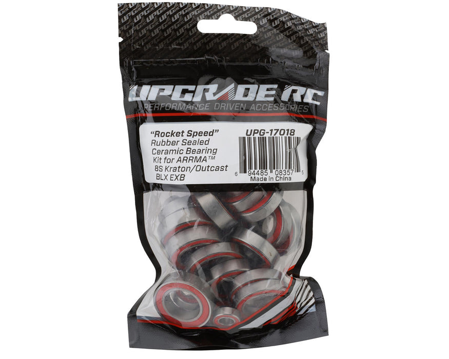 UpGrade RC "Rocket Speed" Rubber Sealed Ceramic Bearing Kit for Arrma® 8S
