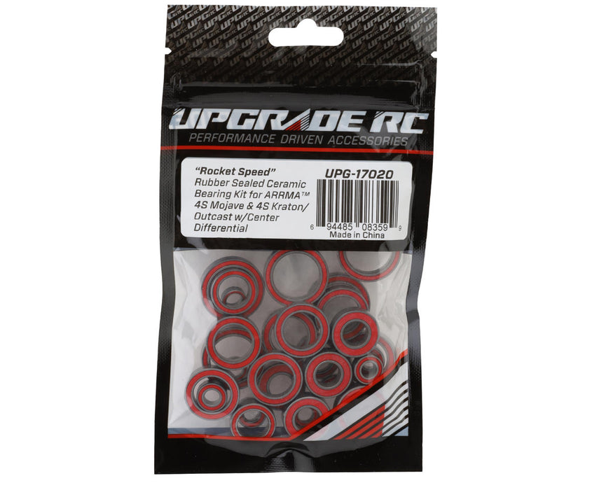 UpGrade RC "Rocket Speed" Rubber Sealed Ceramic Bearing Kit for Arrma® 4S