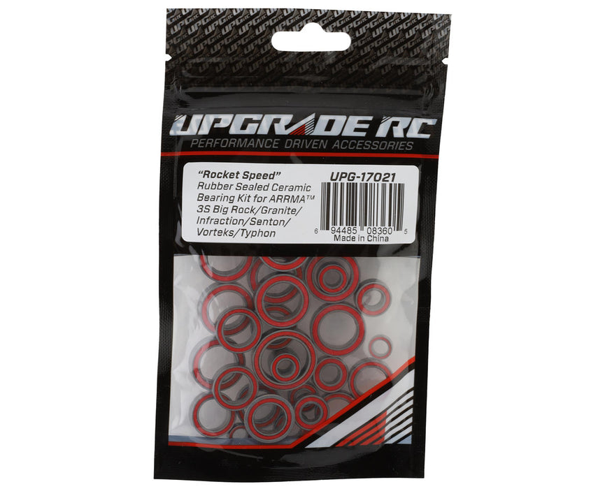 UpGrade RC "Rocket Speed" Rubber Sealed Ceramic Bearing Kit for Arrma® 3S