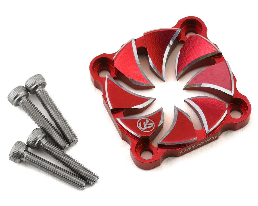 Usukani Aluminum Dissilent Fan Cover (Red) (25mm)