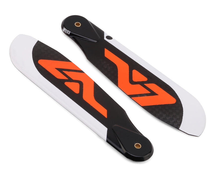 Venture Blades 107mm Premium Carbon Fiber Tail Blades (Orange) (2)