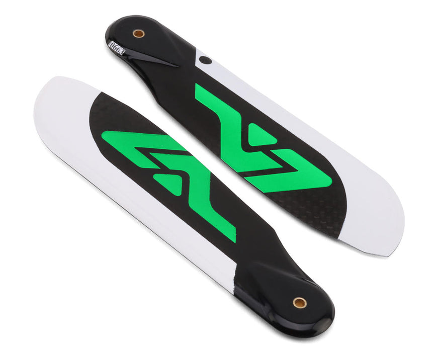 Venture Blades 114mm Premium Carbon Fiber Tail Blades (Green) (2)