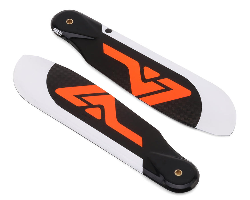 Venture Blades 114mm Premium Carbon Fiber Tail Blades (Orange) (2)