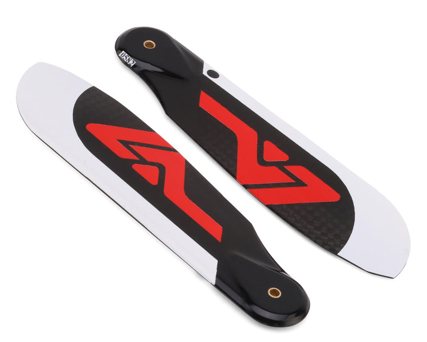 Venture Blades 114mm Premium Carbon Fiber Tail Blades (Red) (2)