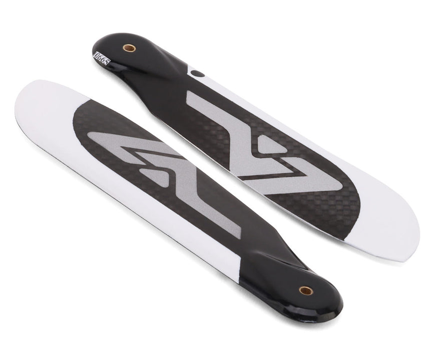 Venture Blades 114mm Premium Carbon Fiber Tail Blades (Silver) (2)