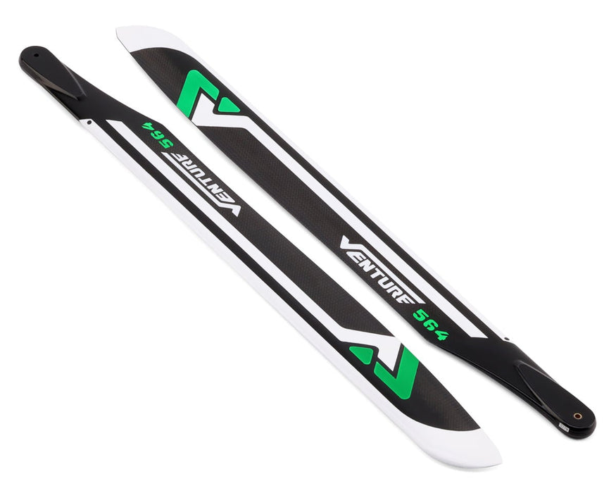 Venture Blades 564mm Premium Carbon Fiber Main Blades (Green) (2)