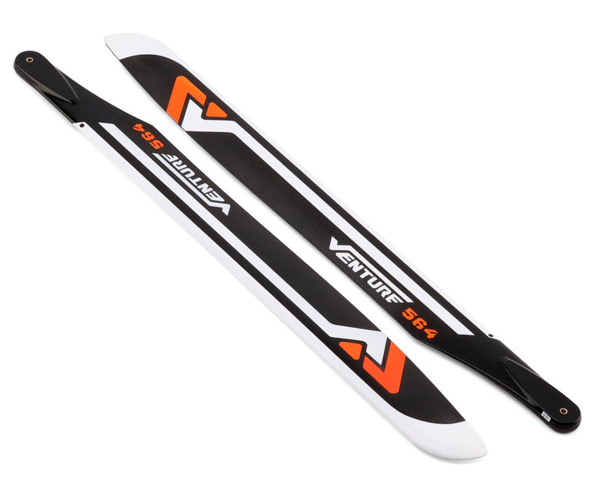 Venture Blades 564mm Premium Carbon Fiber Main Blades (Orange) (2)