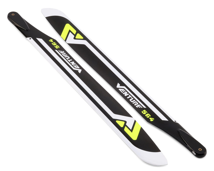 Venture Blades 564mm Premium Carbon Fiber Main Blades (Yellow) (2)