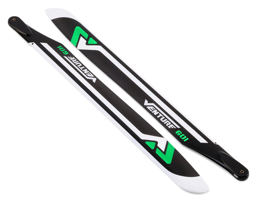Venture Blades 601mm Premium Carbon Fiber Main Blades (Green) (2)