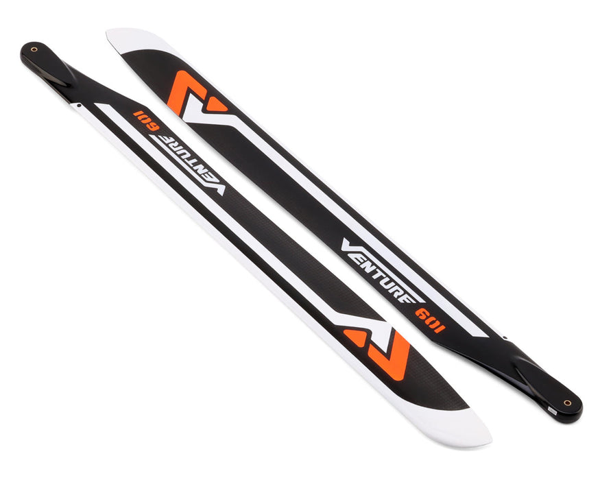 Venture Blades 601mm Premium Carbon Fiber Main Blades (Orange) (2)