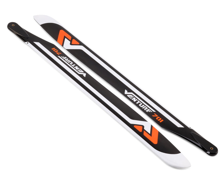 Venture Blades 701mm Premium Carbon Fiber Main Blades (Orange) (2)