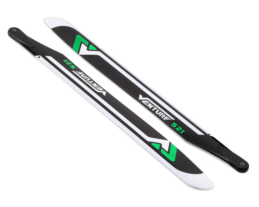 Venture Blades 521mm Premium Carbon Fiber Main Blades (Green) (2)