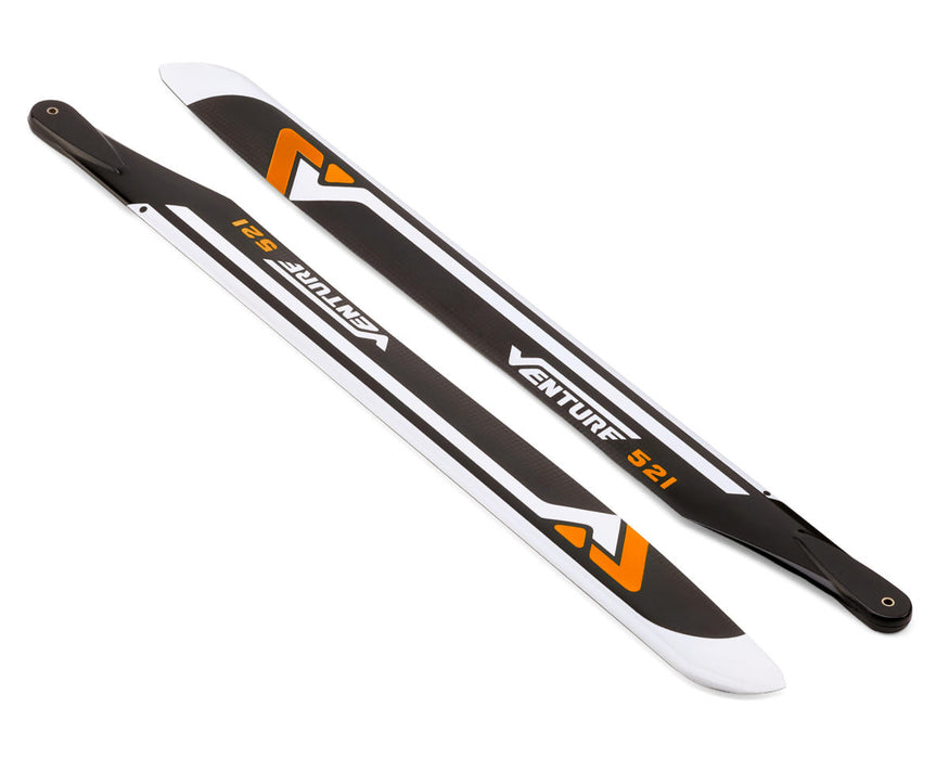 Venture Blades 521mm Premium Carbon Fiber Main Blades (Orange) (2)