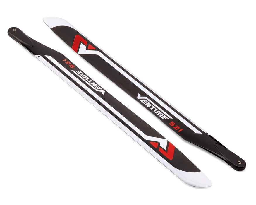 Venture Blades 521mm Premium Carbon Fiber Main Blades (Red) (2)