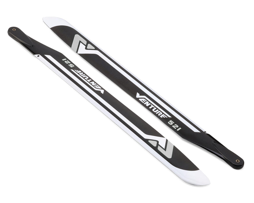 Venture Blades 521mm Premium Carbon Fiber Main Blades (Silver) (2)