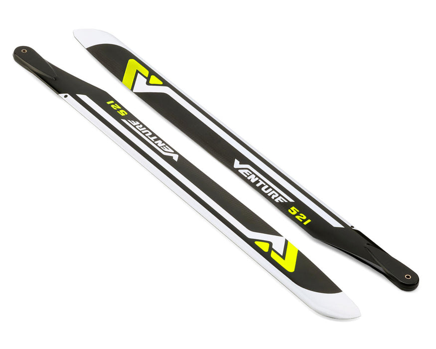 Venture Blades 521mm Premium Carbon Fiber Main Blades (Yellow) (2)