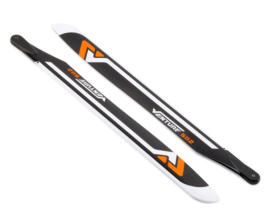 Venture Blades 582mm Premium Carbon Fiber Main Blades (Orange) (2)
