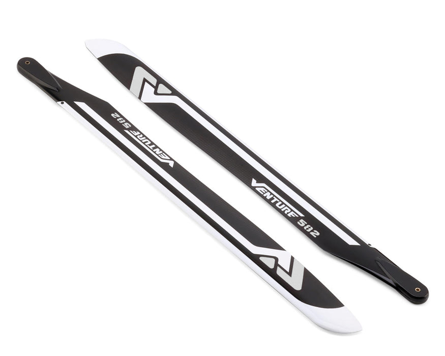 Venture Blades 582mm Premium Carbon Fiber Main Blades (Silver) (2)