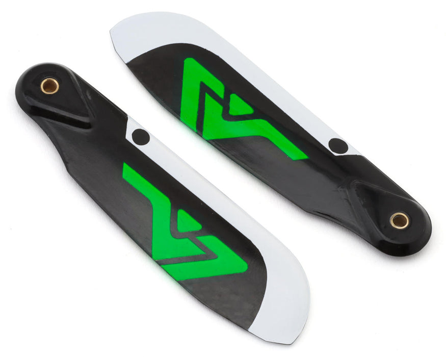 Venture Blades 76mm Premium Carbon Fiber Tail Blades (Green) (2)