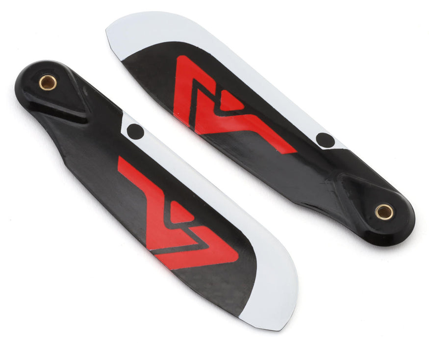 Venture Blades 76mm Premium Carbon Fiber Tail Blades (Red) (2)