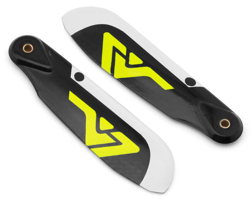 Venture Blades 76mm Premium Carbon Fiber Tail Blades (Yellow) (2)