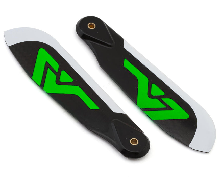 Venture Blades 86mm Premium Carbon Fiber Tail Blades (Green) (2)