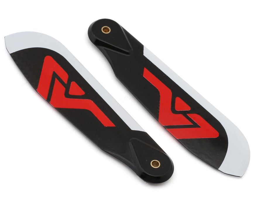 Venture Blades 86mm Premium Carbon Fiber Tail Blades (Red) (2)