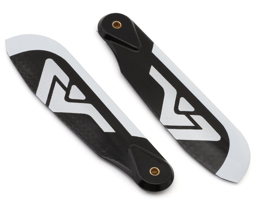 Venture Blades 86mm Premium Carbon Fiber Tail Blades (Silver) (2)