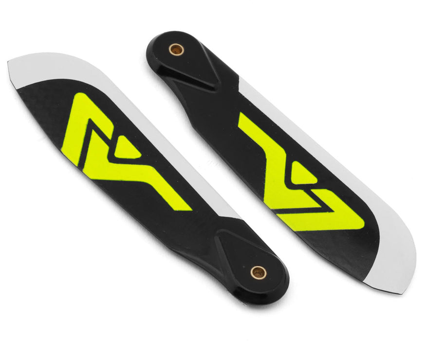 Venture Blades 86mm Premium Carbon Fiber Tail Blades (Yellow) (2)