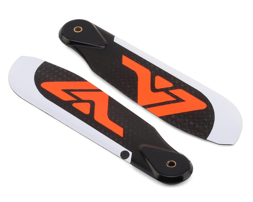 Venture Blades 96mm Premium Carbon Fiber Tail Blades (Orange) (2)