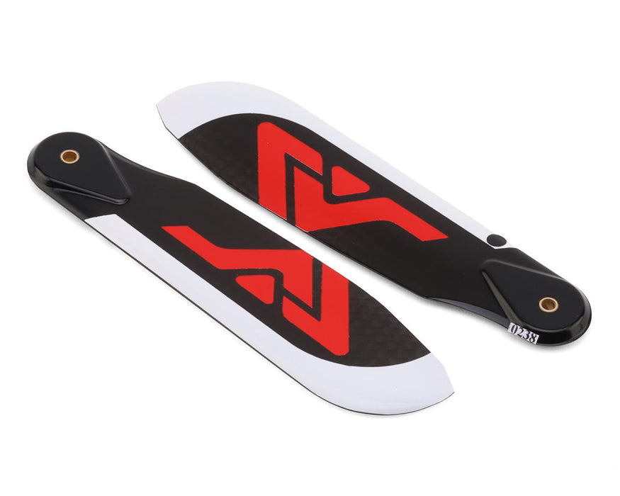 Venture Blades 96mm Premium Carbon Fiber Tail Blades (Red) (2)