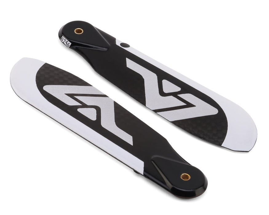 Venture Blades 96mm Premium Carbon Fiber Tail Blades (Silver) (2)