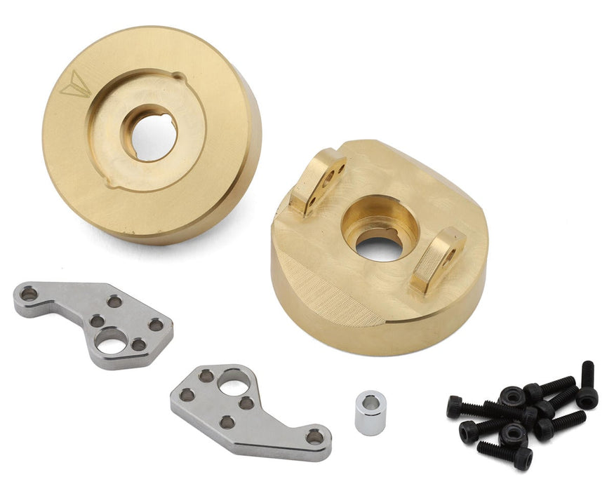 Vanquish Products Brass F10 Straight Axle Steering Knuckles (2) (151g ea)