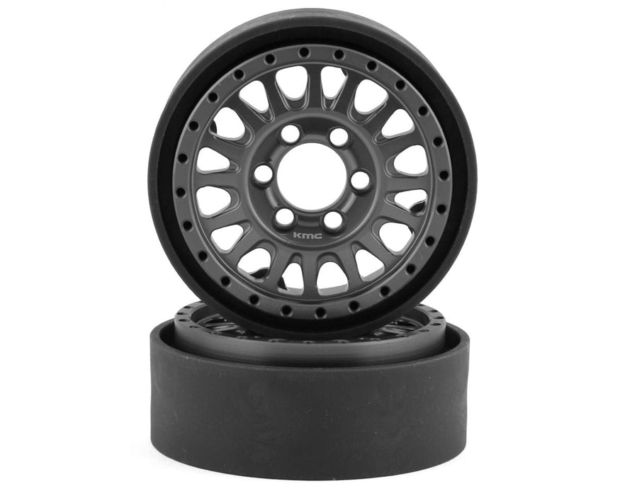 Vanquish Products KMC KM445 Impact 1.9" Beadlock Crawler Wheels (Grey) (2)