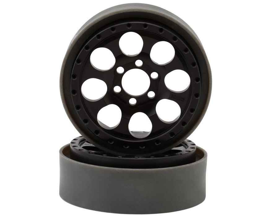 Vanquish Products KMC 2.2 KM237 Riot Beadlock Crawler Wheels (Black) (2)