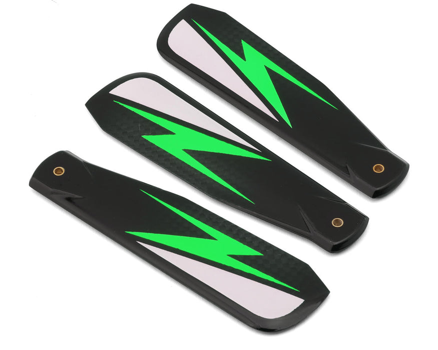 Vulcan Rotors 105mm Carbon Fiber Tail Blade  (Green) (3 Blade Set)