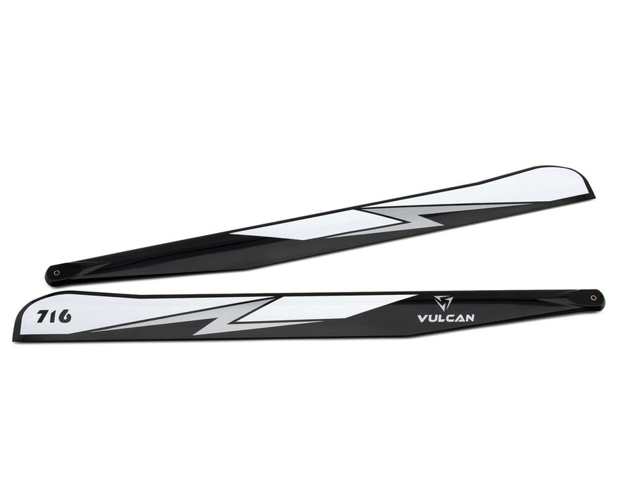 Vulcan Rotors EVO VP 716mm Carbon Fiber Main Blade Combo Set (Silver)