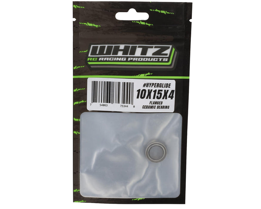 Whitz Racing Products 10x15x4mm Hyperglide Ceramic Flanged Ball Bearing