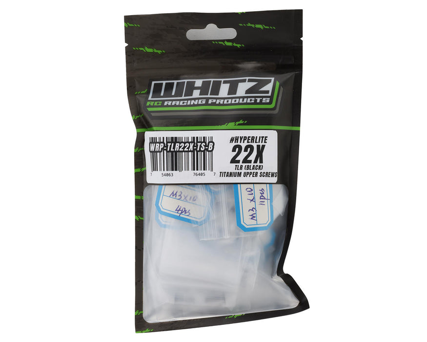 Whitz Racing Products HyperLite TLR 22X-4 Titanium Upper Screw Kit (Black)