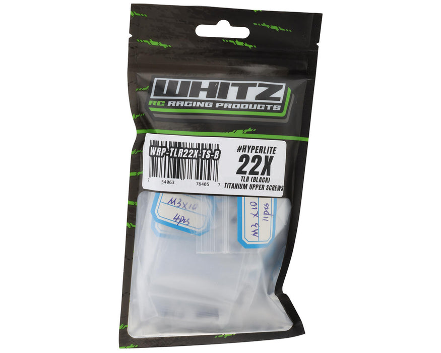 Whitz Racing Products TLR 22X HyperLite Titanium Upper Screws Kit (Black)