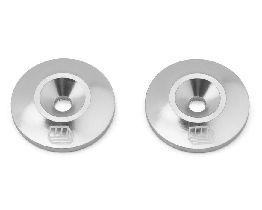 Whitz Racing Products CNC Aluminum Low Profile Wing Washers (Silver) (2)